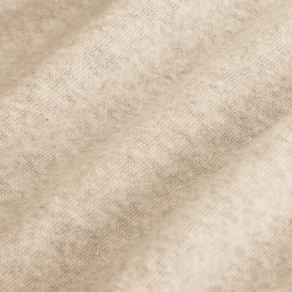 aerie Neutral Ivory Quarter Button Cotton Sherpa Henley Sweatshirt - Picture 7 of 17